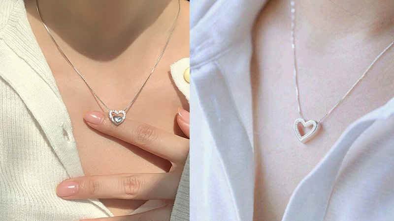 Mặt dây chuyền nữ hình trái tim